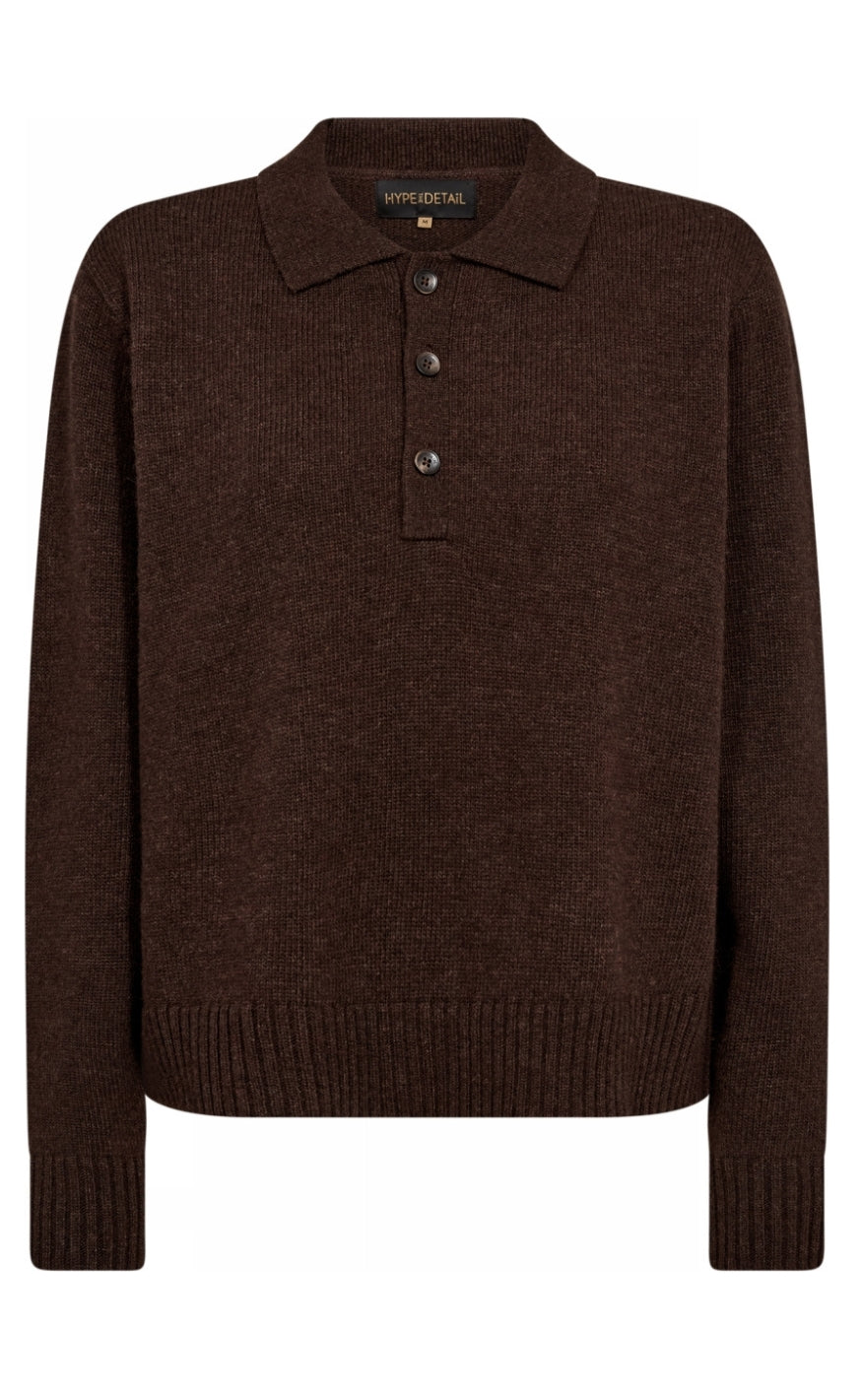 Hype The Detail Bluse - Polo - Brown