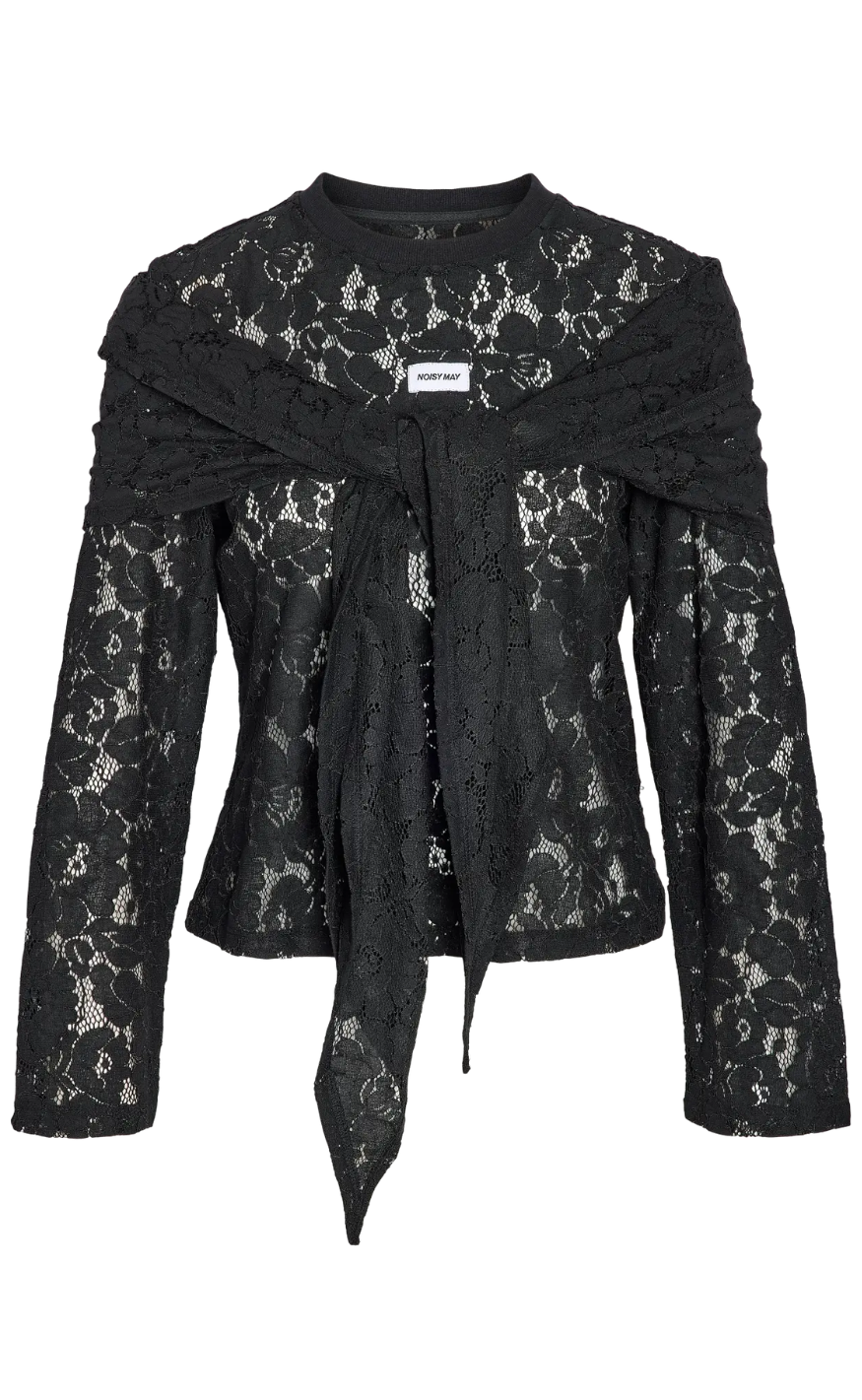 Noisy May Bluse - Venna Lace - Black