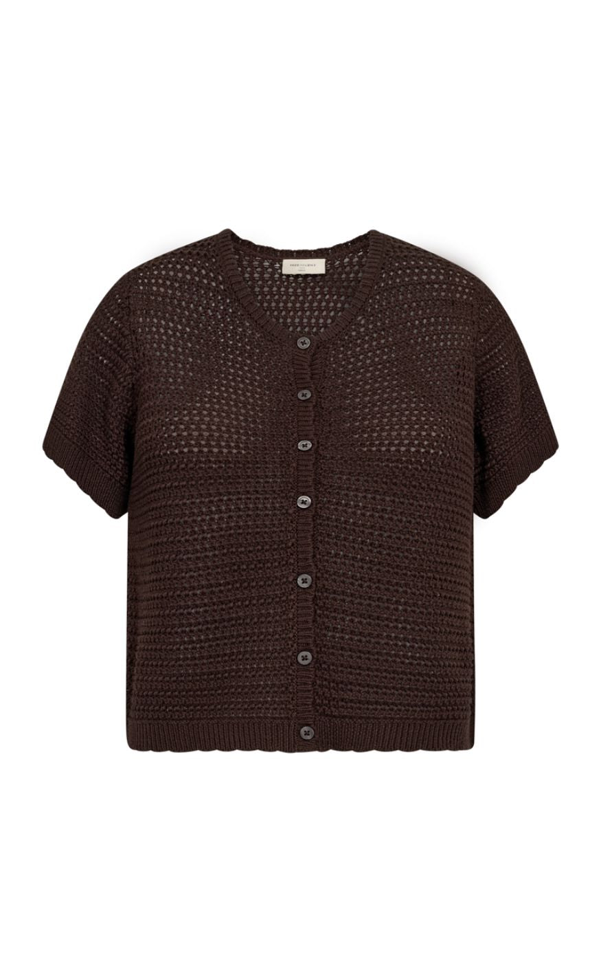 Freequent Cardigan - Tota - Coffee Bean