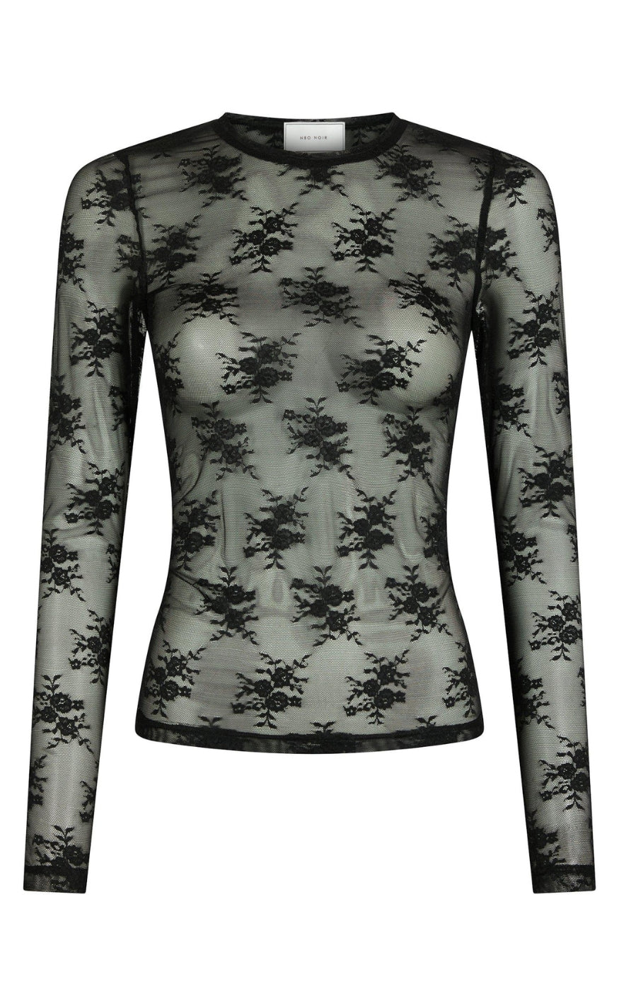 Neo Noir Bluse - Evania Mesh - Black