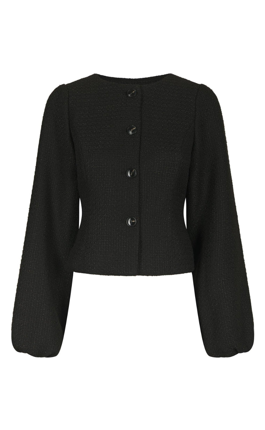 Neo Noir Jakke - Junette Boucle - Black