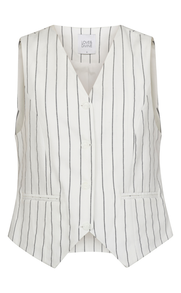 Love & Divine Vest - Love1044-1 - Cream/Black