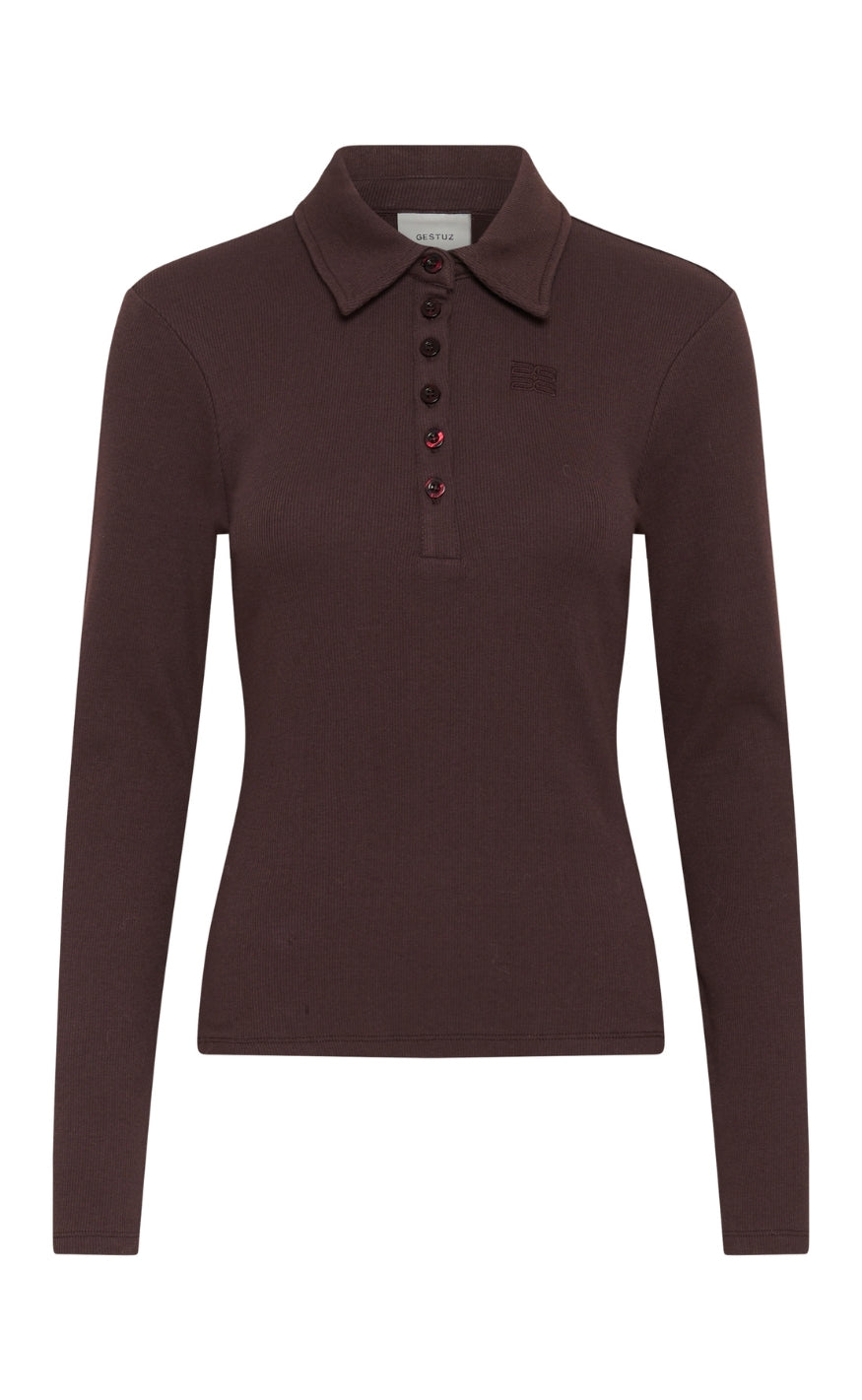Gestuz Bluse - Drew Polo - Deep Plum