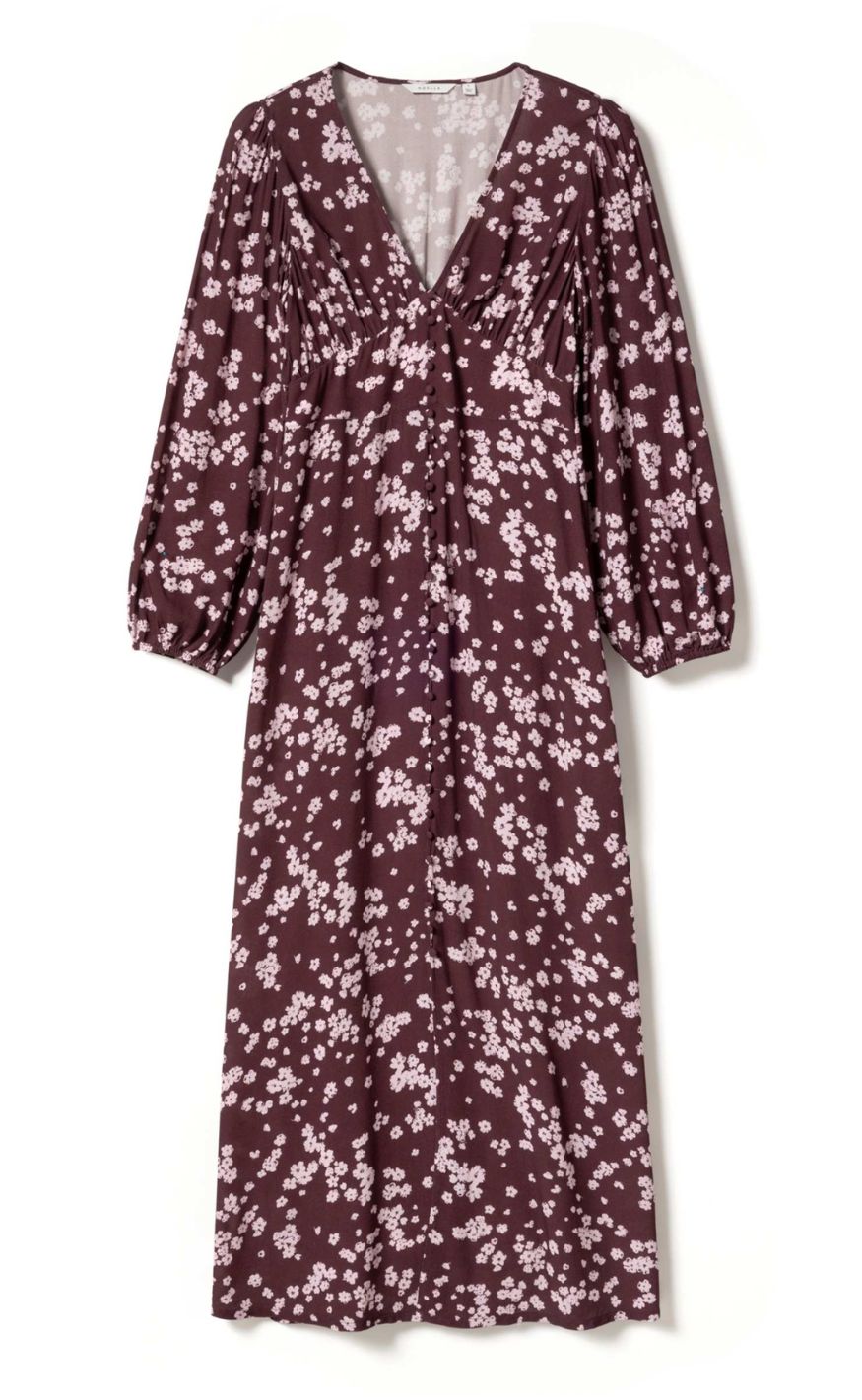 Noella Kjole - Lilith Maxi - Deja Burgundy Print