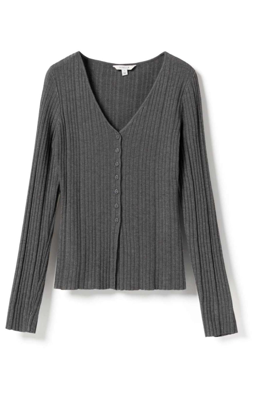 Noella Cardigan - Mevie - Medium Grey Melange