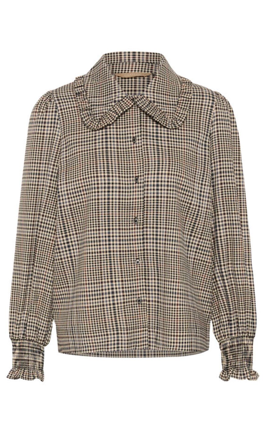 Culture Skjorte - Birsen - Black Check