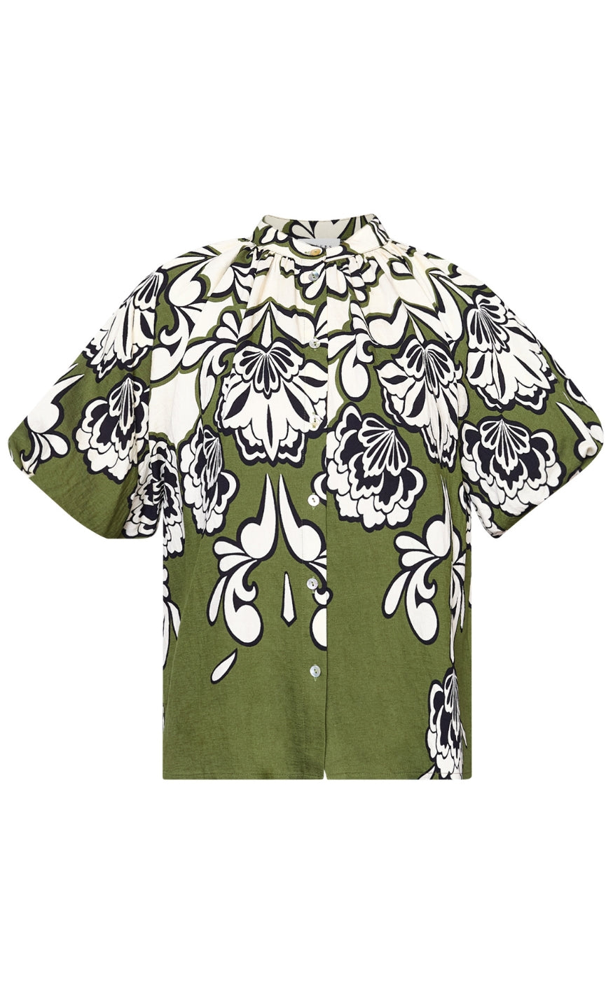Sisters Point Topp - ELICE-SS2 - D. Olive Flower
