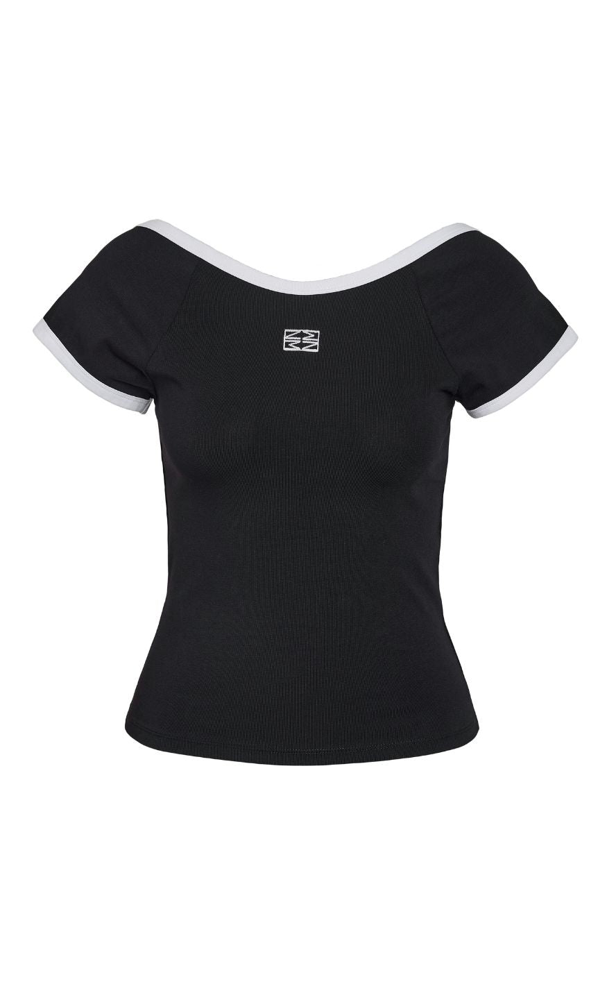 Noisy May T-shirt - Twin - Black/White Contrast