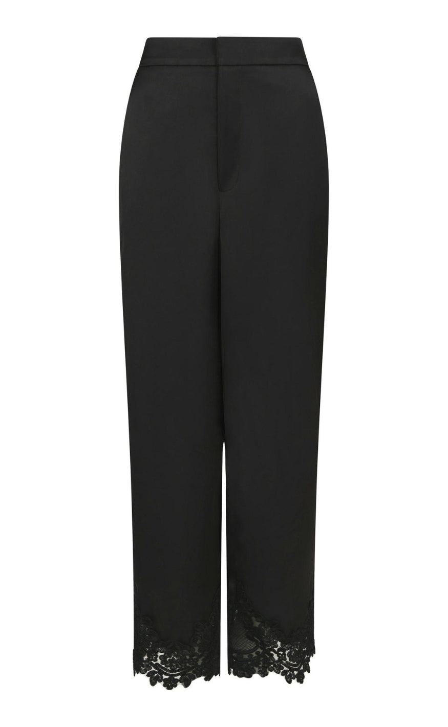 Neo Noir Bukser - Emery Heavy Sateen Lace - Black