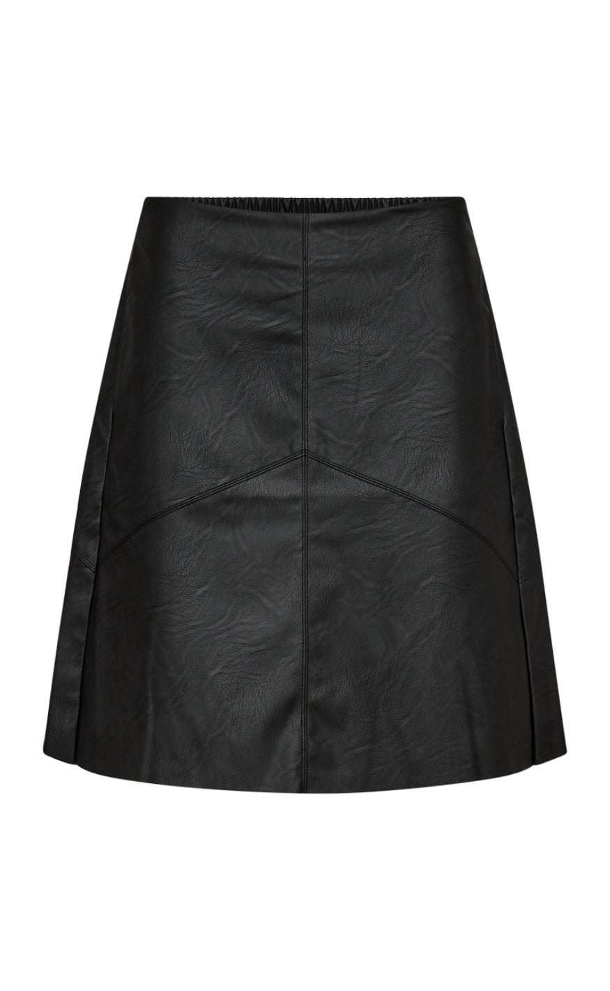 Freequent Skjørt - Harley PU - Black