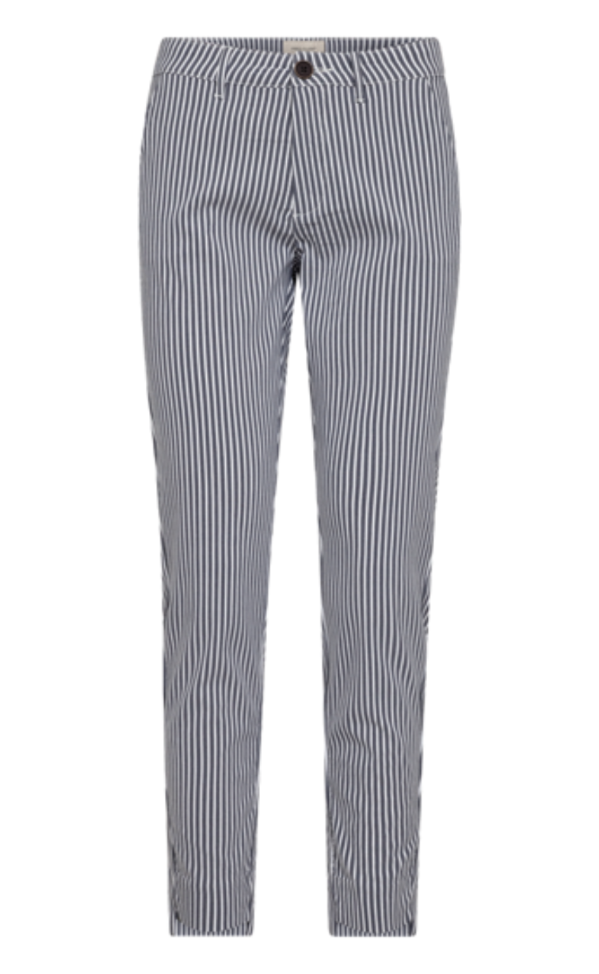 Freequent Bukser - Rex - Navy Blazer w. Star Off-white