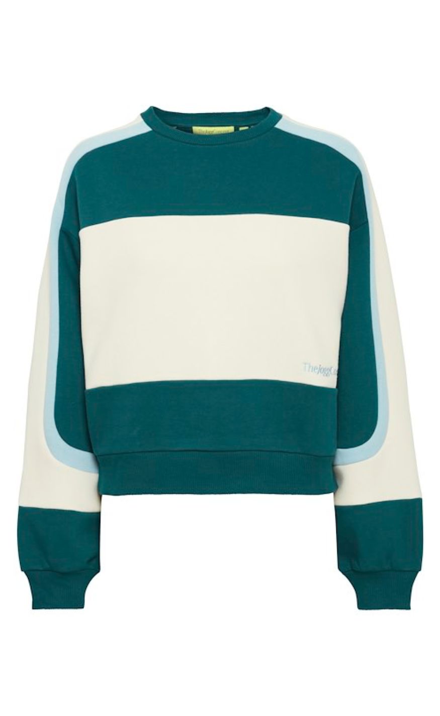 The Jogg Concept Sweater - Sage  Block - Deep Teal Mix