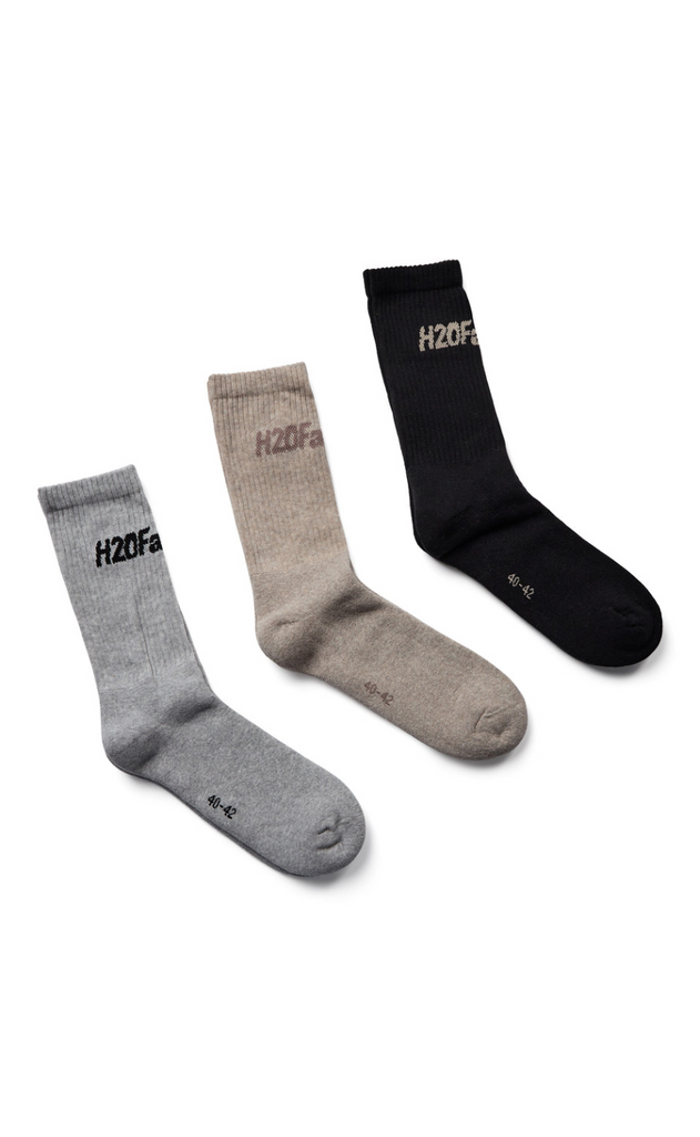 H2O Fagerholt Strømper - Suck Socks - Black/Beige/Grey