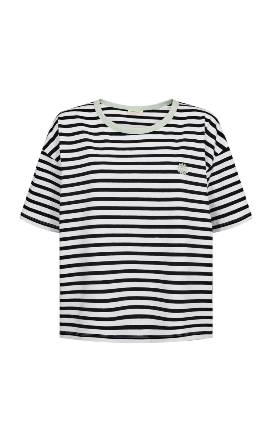 Freequent T-Shirt - Fenjal - Brilliant White w. Black
