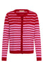 Culture Cardigan - Faro Annemarie - Red/Pink Stripe