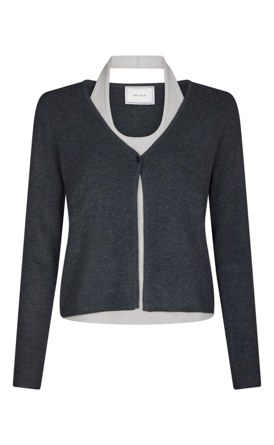 Neo Noir Bluse - Tamina Knit - Antracit