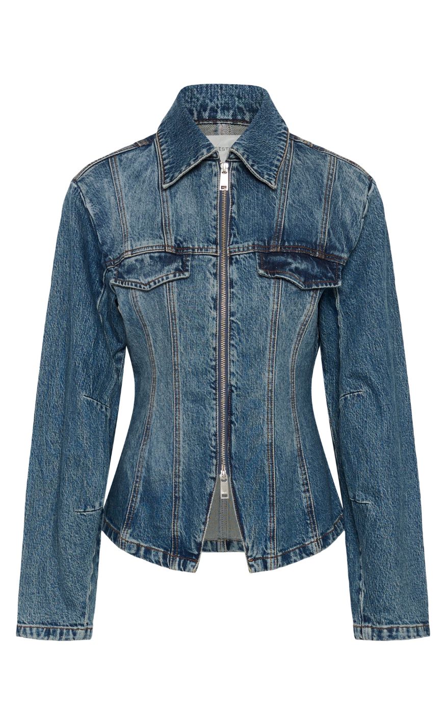 Gestuz Jakke - Melu - Classic Mid Blue Wash