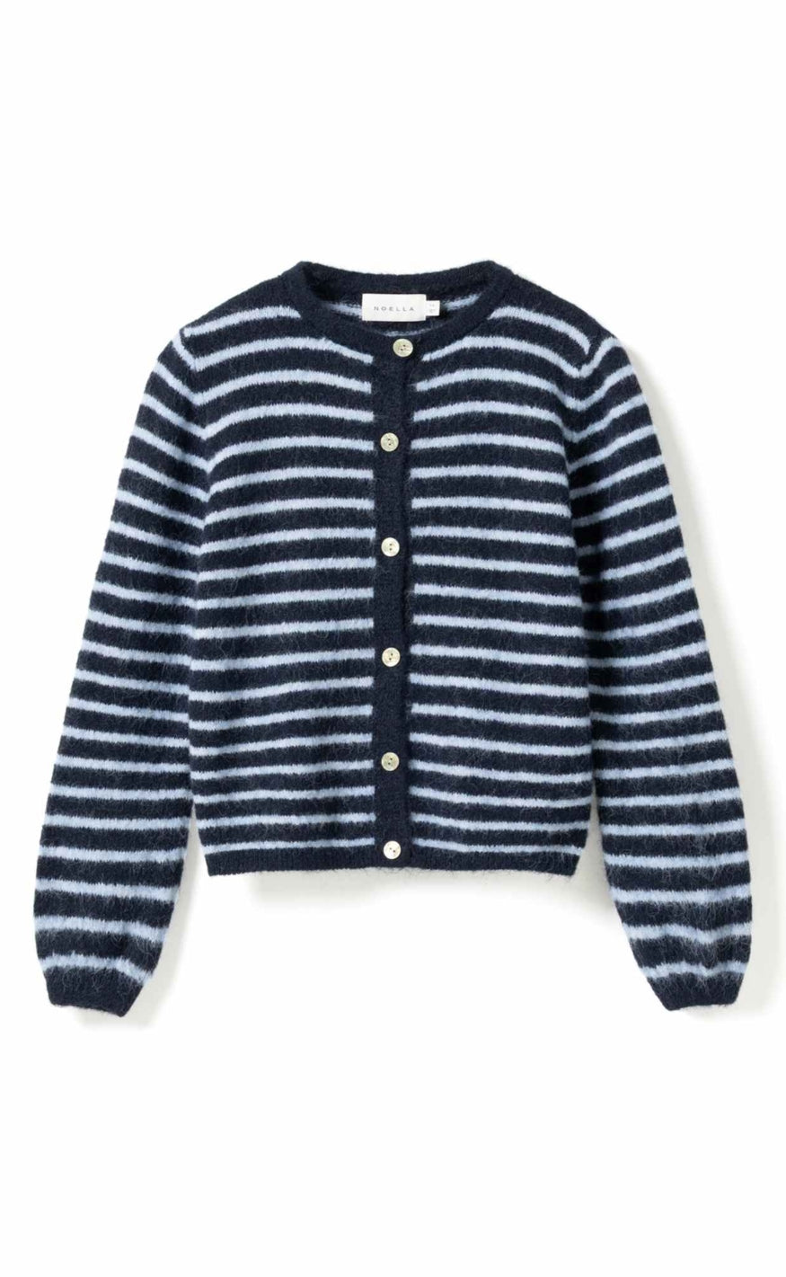 Noella Cardigan - Metrice - Blue Stripe