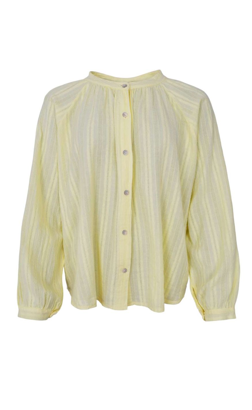Black Colour Bluse - Emilia - Lt. Yellow