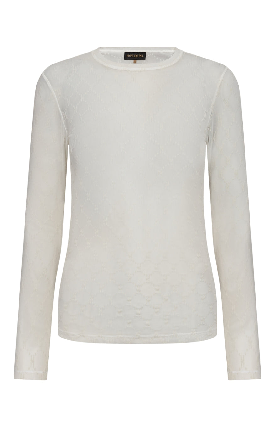 Hype The Detail Bluse - Mesh - White