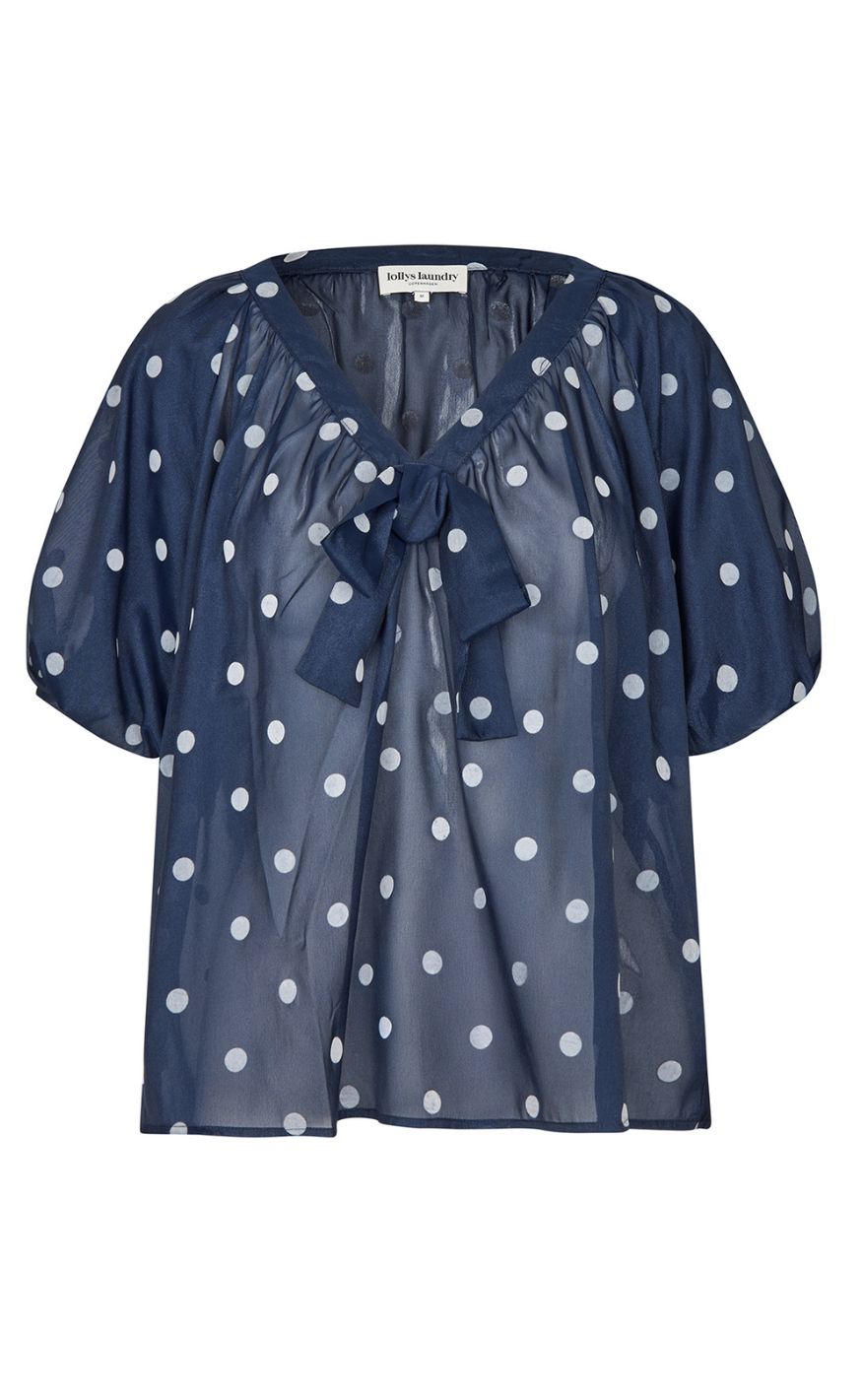 Lollys Laundry Bluse - Pine  - 23 Dark Blue