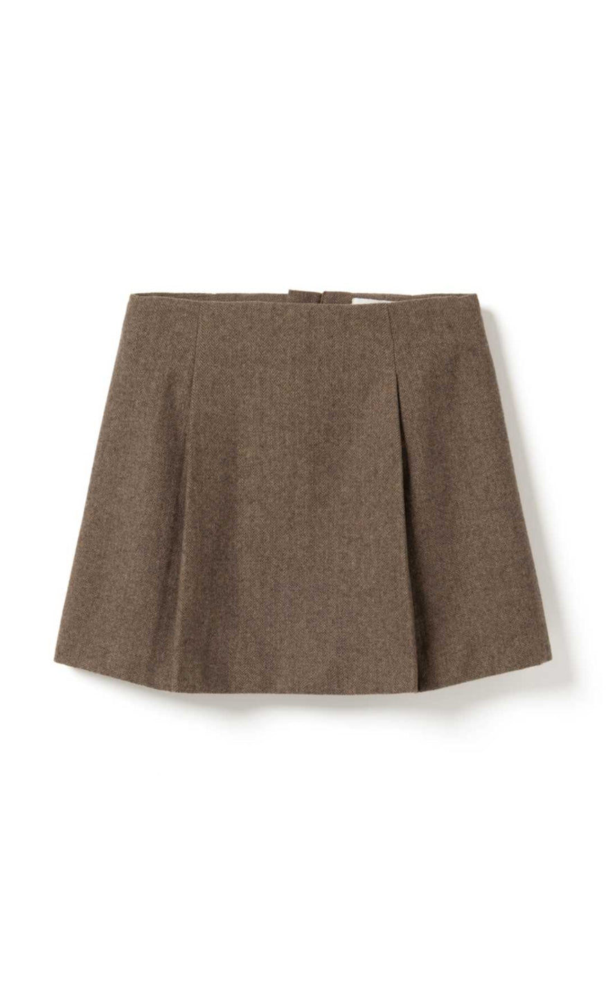 Noella Skjørt - Maybelle - Brown Herringbone