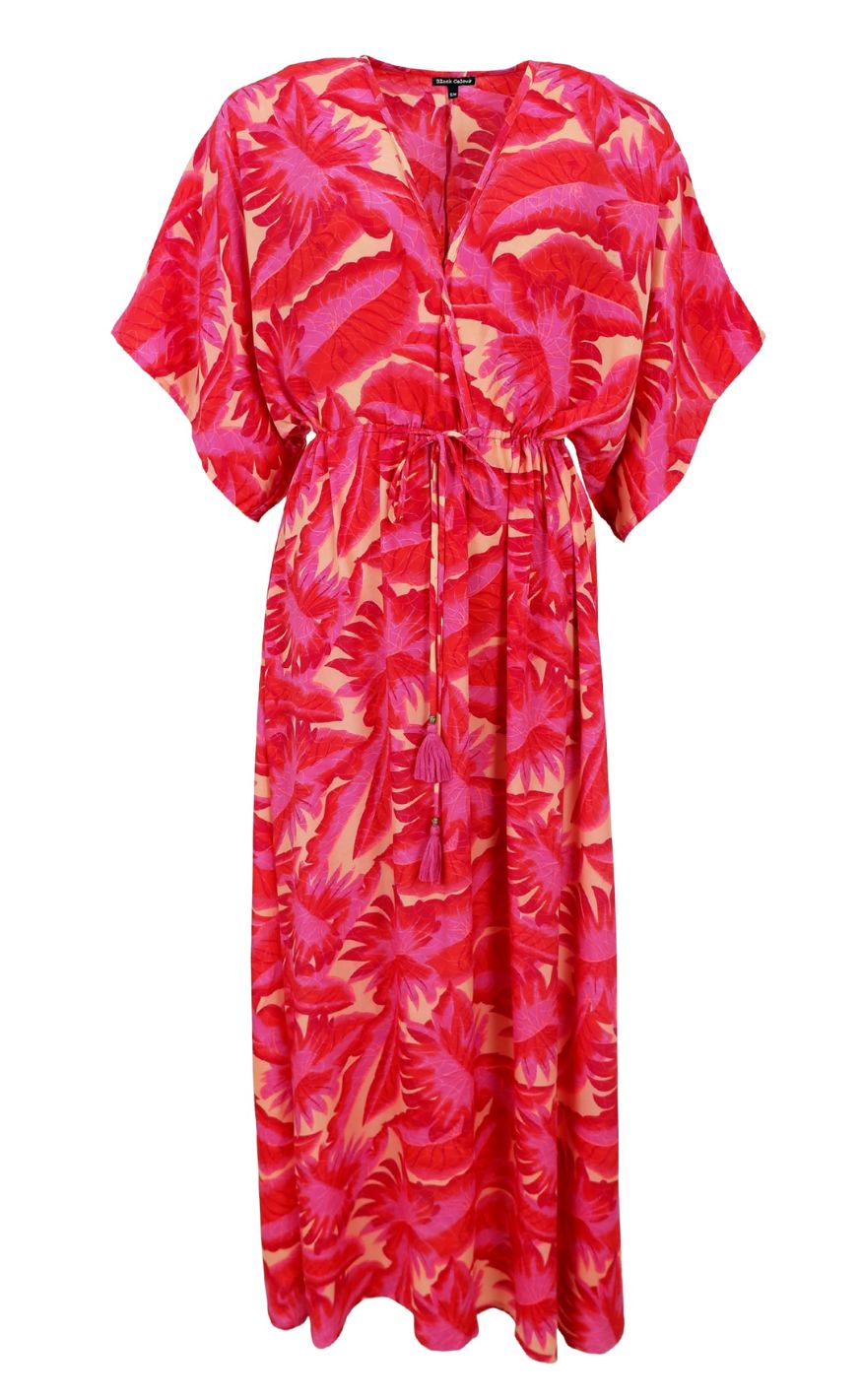 Black Colour Kjole - Luna Long V-neck - Epic Pink