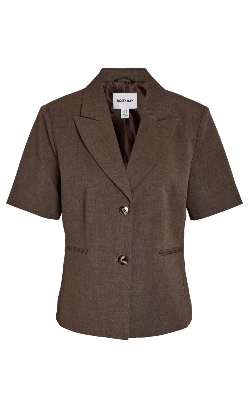 Noisy May Blazer - Monna Fitted S/S - Chocolate Brown