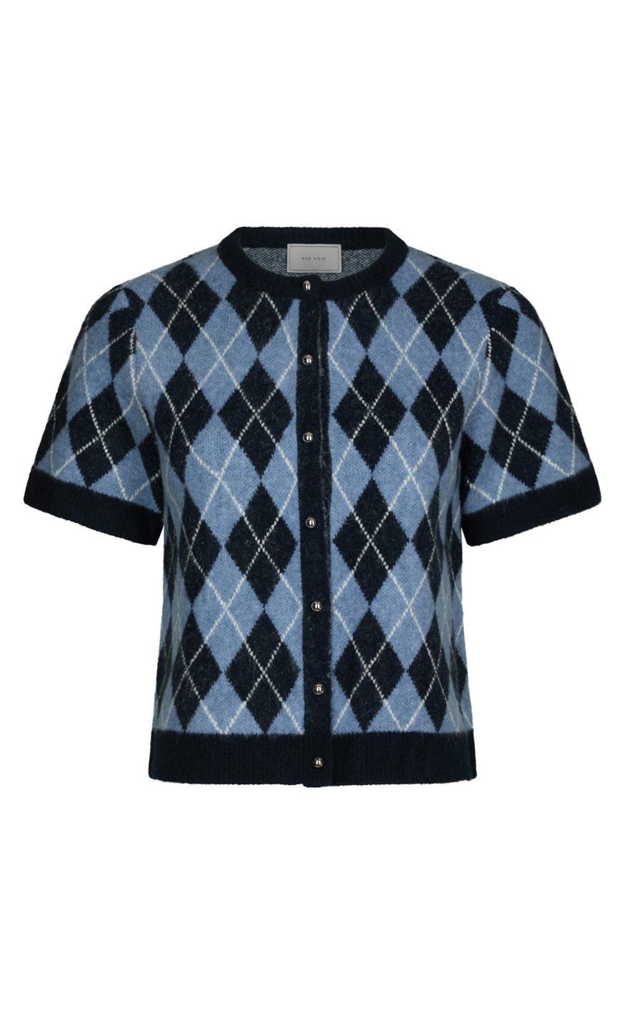 Neo Noir Cardigan - Allestar Check - Navy