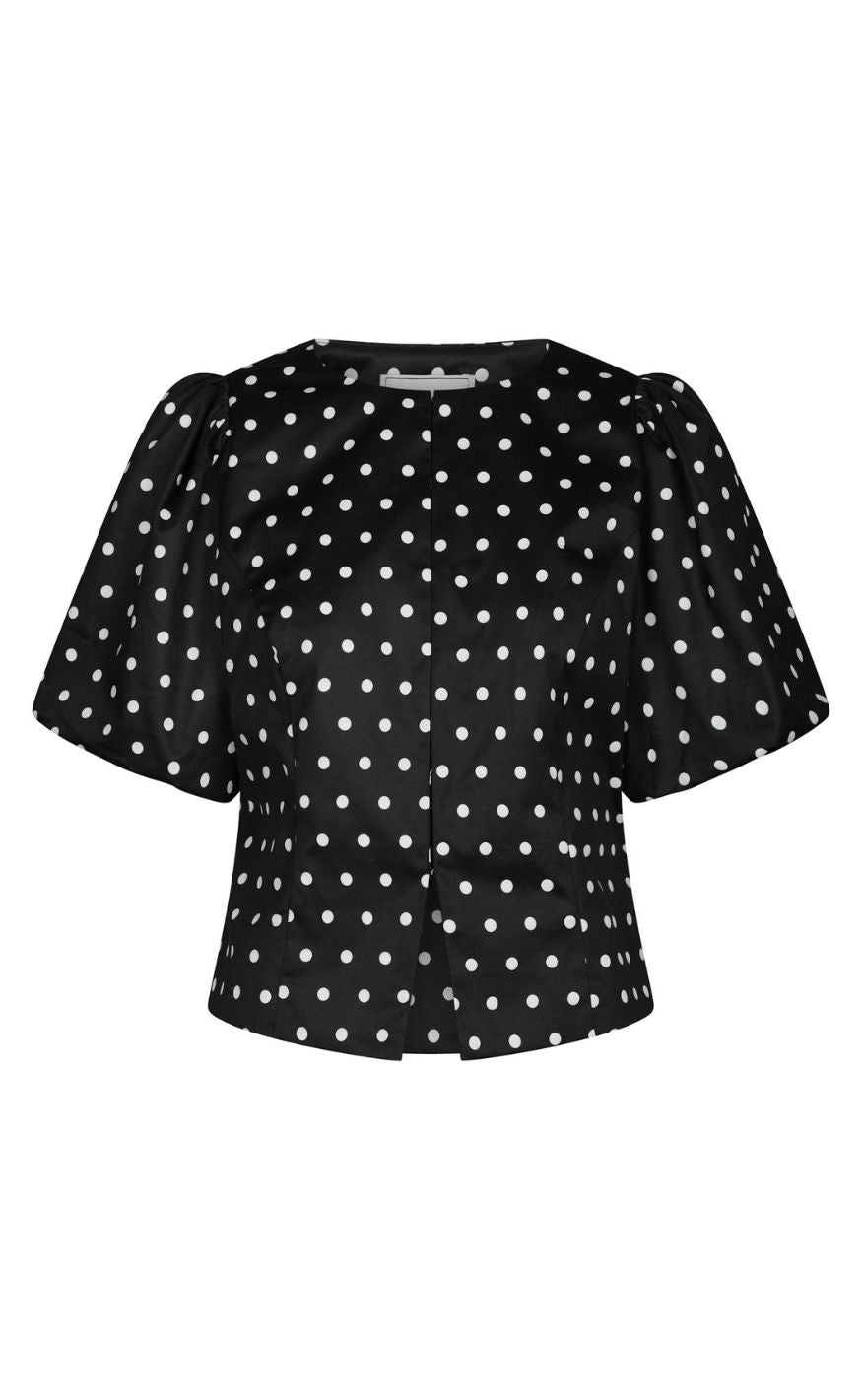 Neo Noir Bluse - Anela Dot - Black