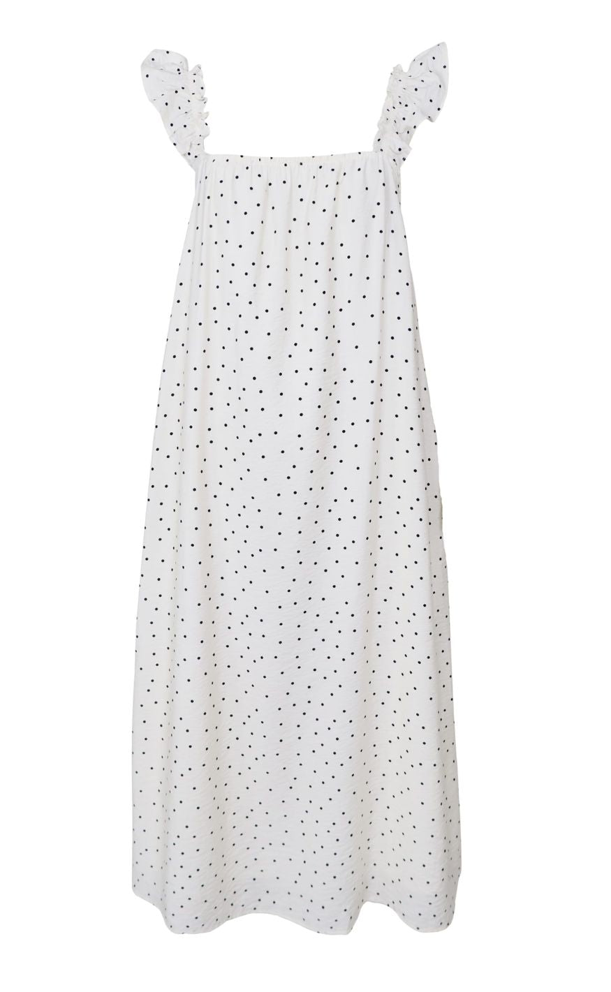 Black Colour Kjole - Benedikt - Off White Dot