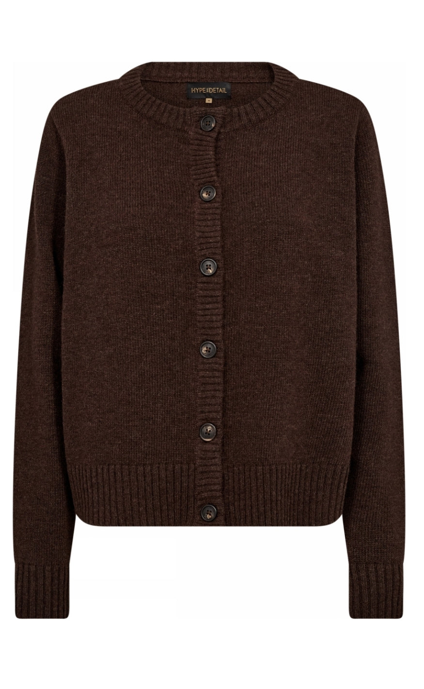 Hype The Detail Cardigan - 930-14 - Brown