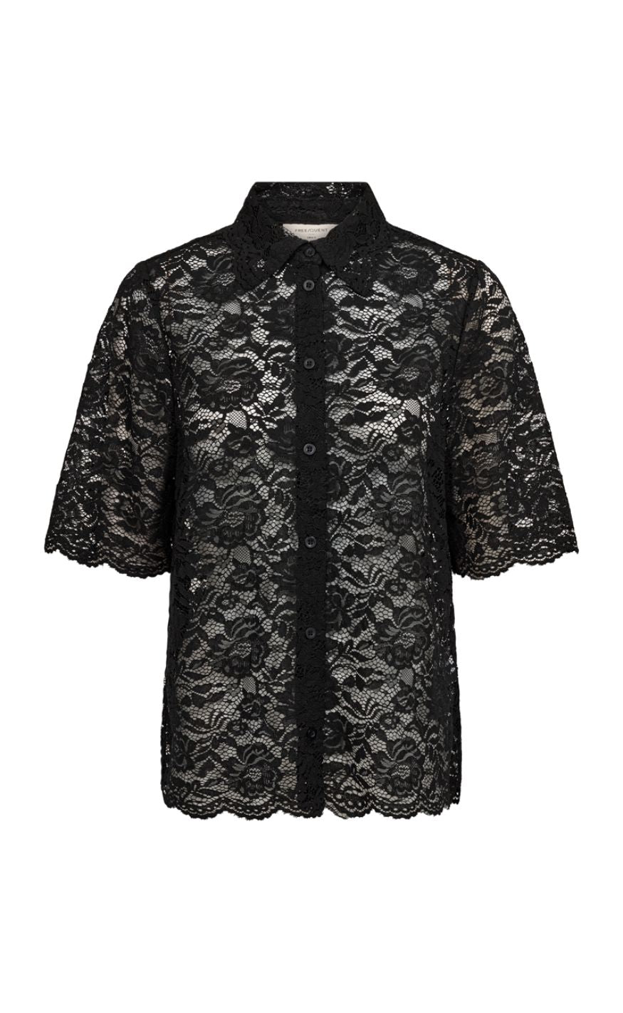 Freequent Skjorte - Lacina - Black