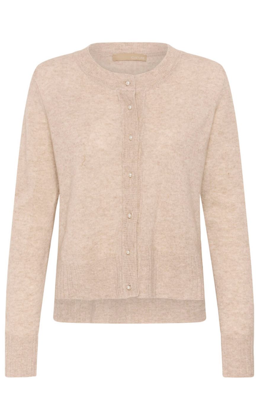 Culture Cardigan - Taia Arrow - Beige Melange