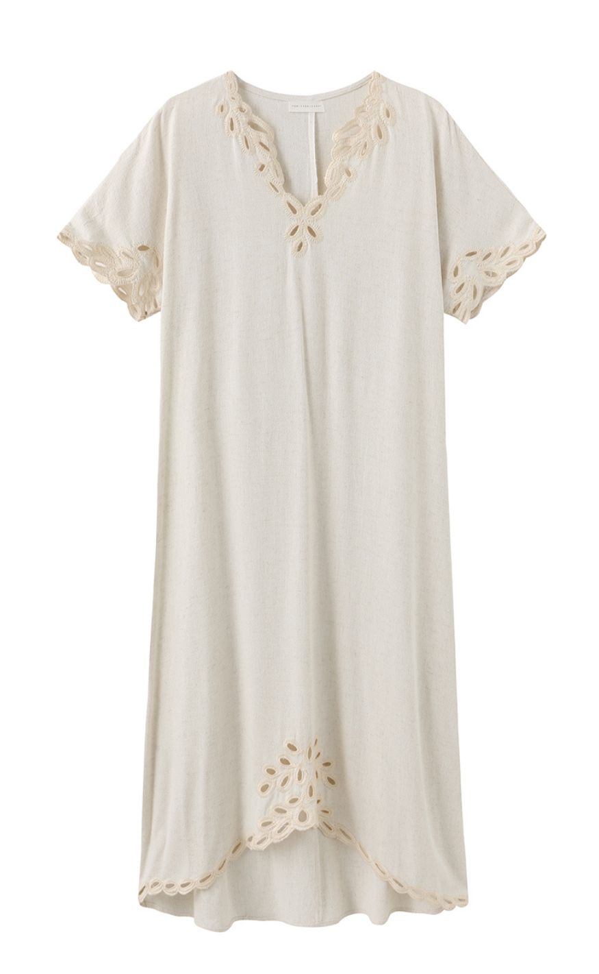 Luxzuz Kjole - Vanessa - Off White 7038