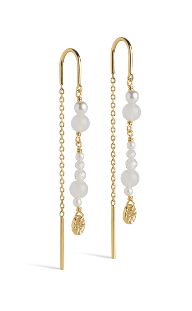 Enamel Copenhagen Øreringer - Sofia - White and Pearls