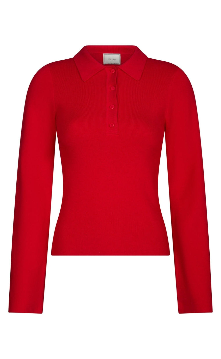 Neo Noir Bluse - Fannya Polo - Red