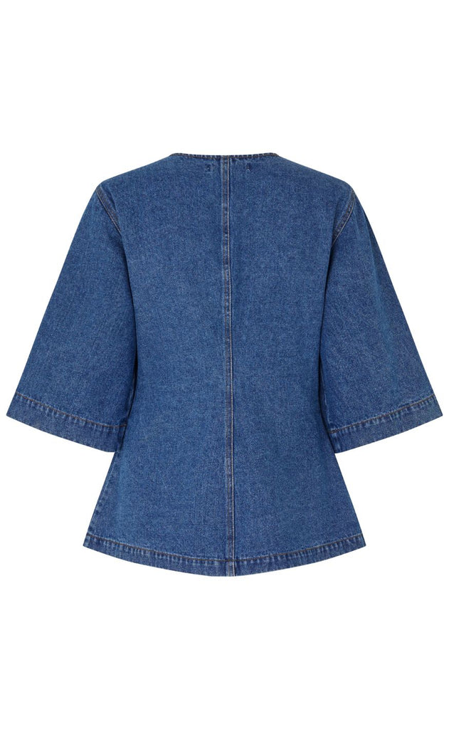 Global Funk Bluse - Lila-G - Vintage Blue Wash