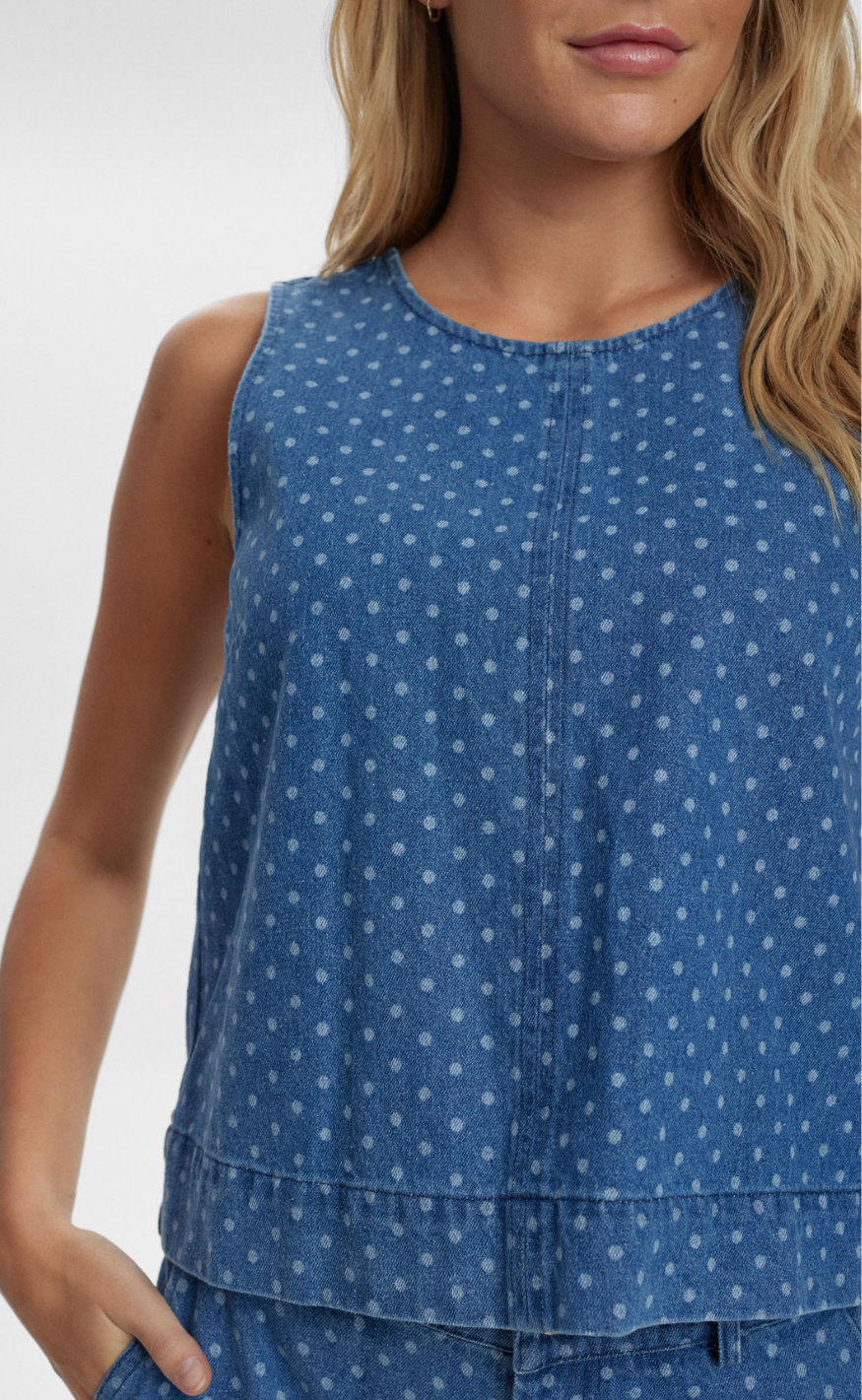 Nümph Topp - Haddie - Medium Blue Denim