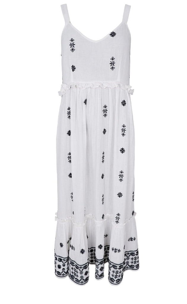 Black Colour Kjole - Bali - White