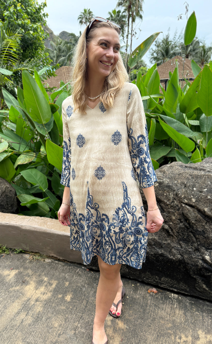 INA Copenhagen Kjole - Arianna - Blue Paisley