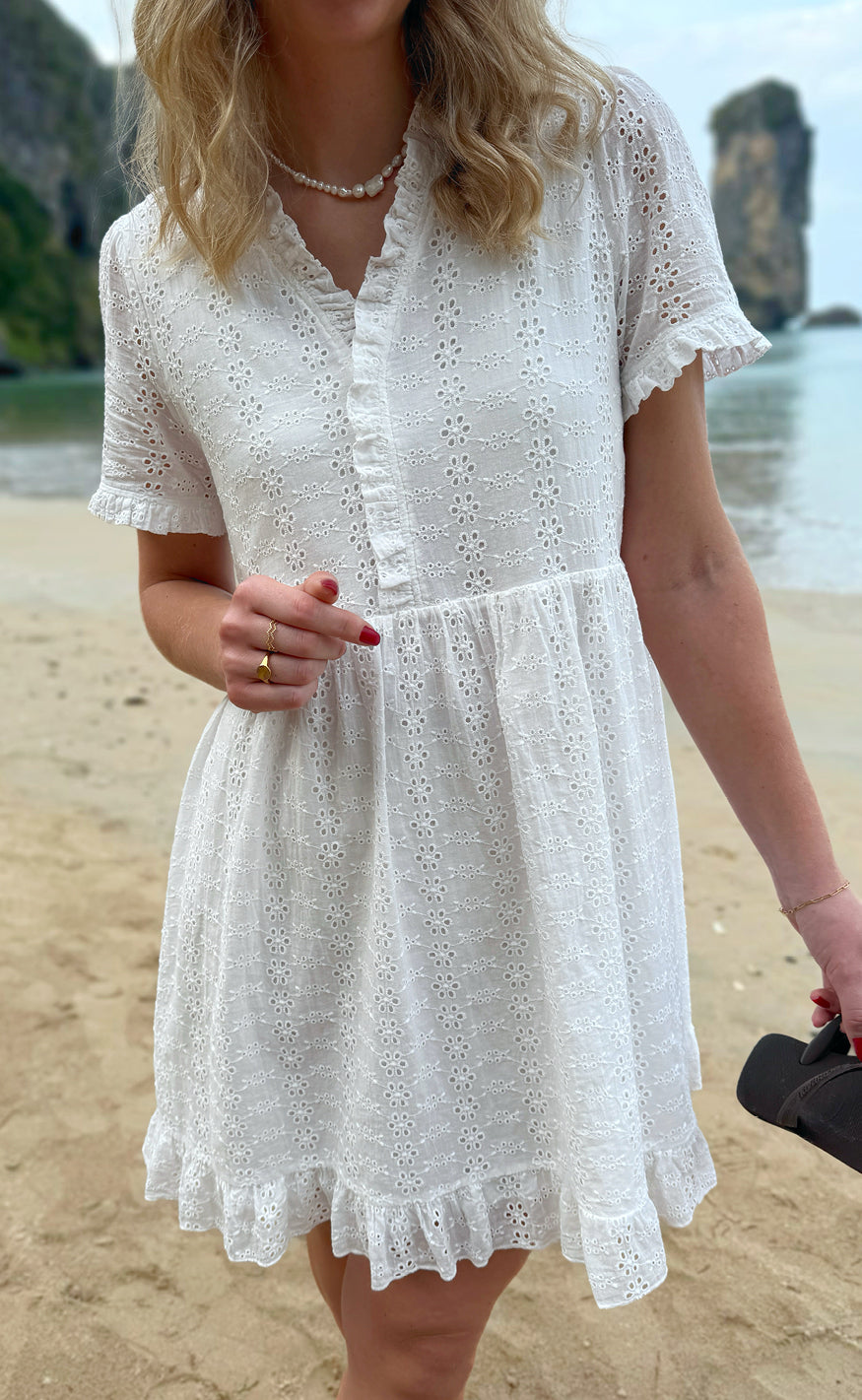 INA Copenhagen Kjole - Catja Summer - White Broderie Anglaise