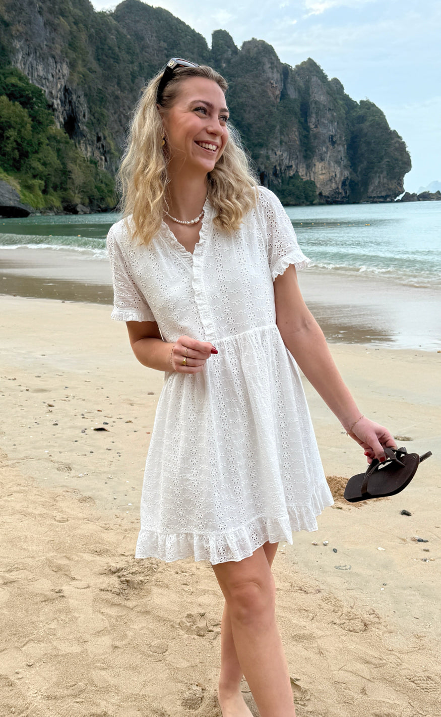 INA Copenhagen Kjole - Catja Summer - White Broderie Anglaise