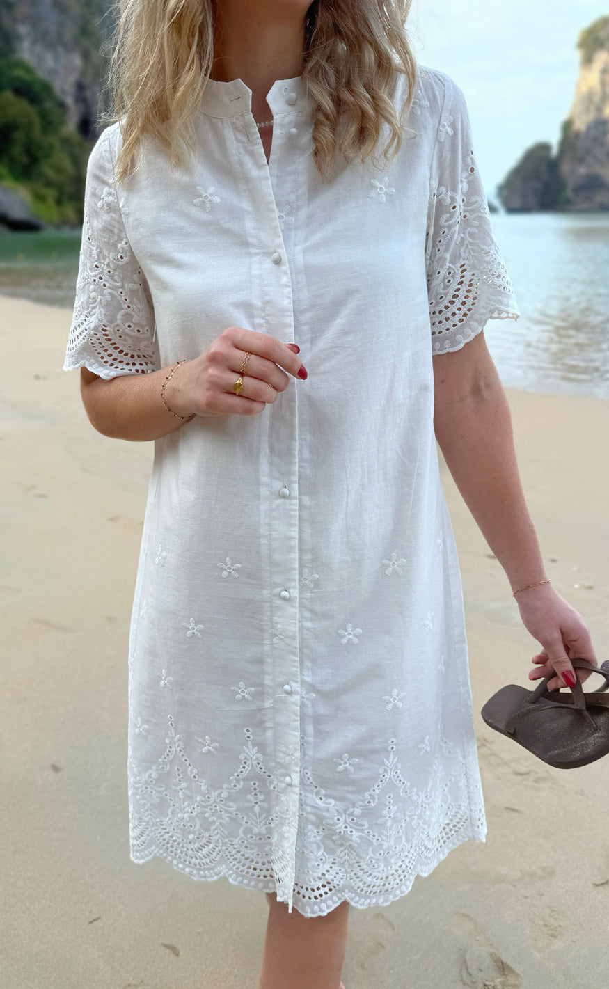 INA Copenhagen Kjole - Claudia - White Broderie Anglaise
