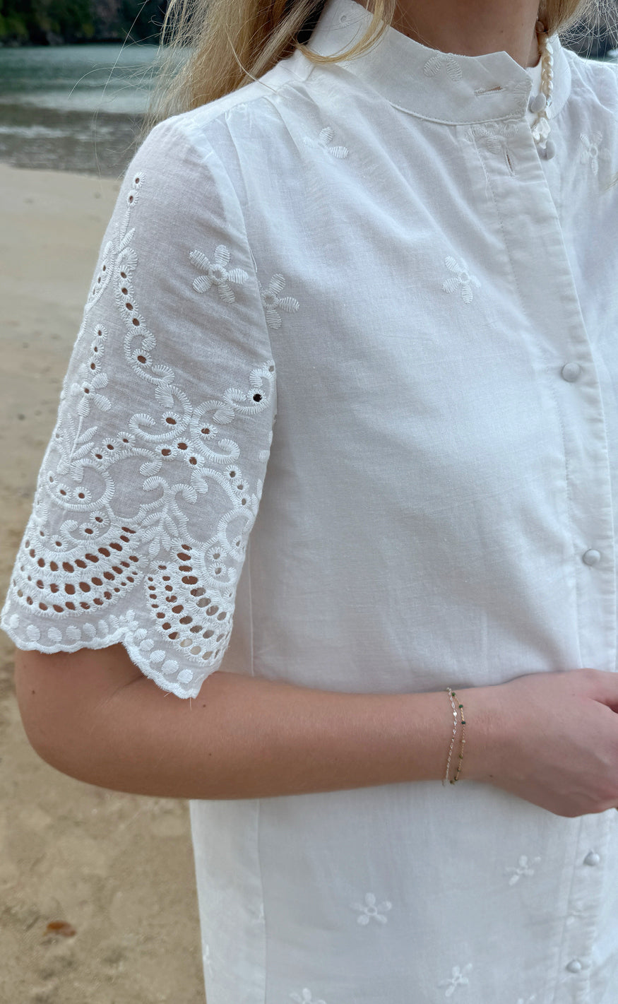 INA Copenhagen Kjole - Claudia - White Broderie Anglaise