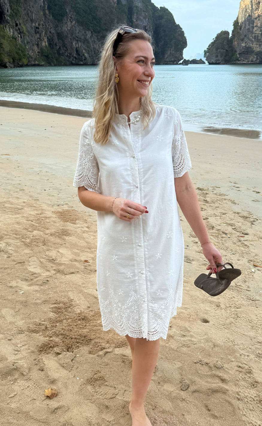 INA Copenhagen Kjole - Claudia - White Broderie Anglaise