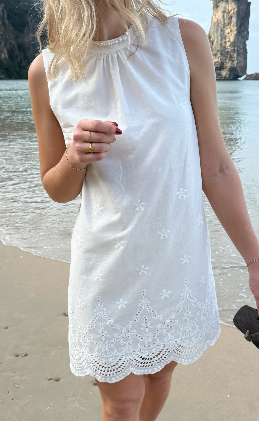 INA Copenhagen Kjole - Silja - White Broderie Anglaise