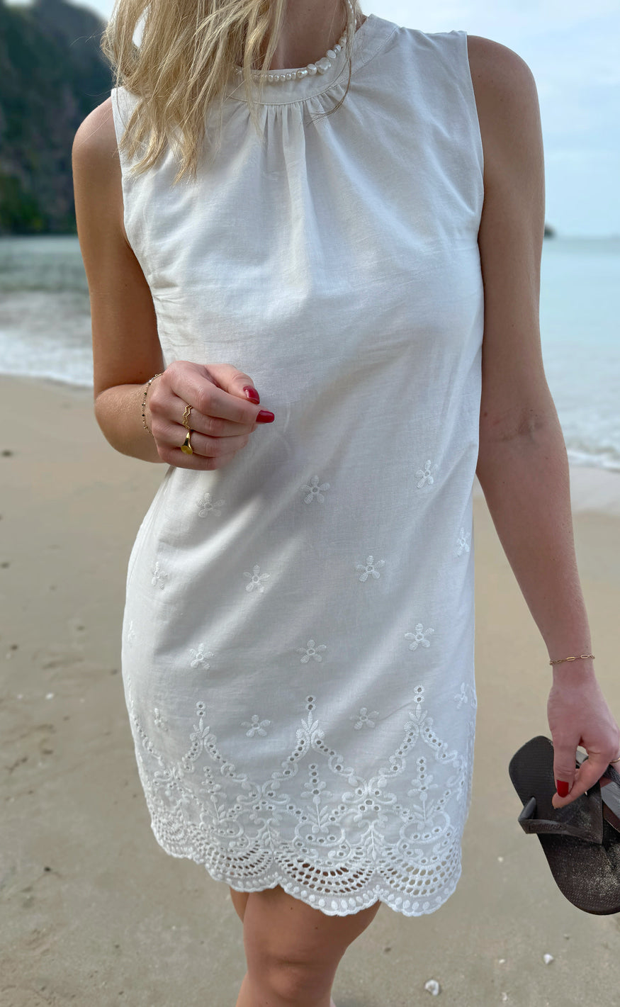 INA Copenhagen Kjole - Silja - White Broderie Anglaise