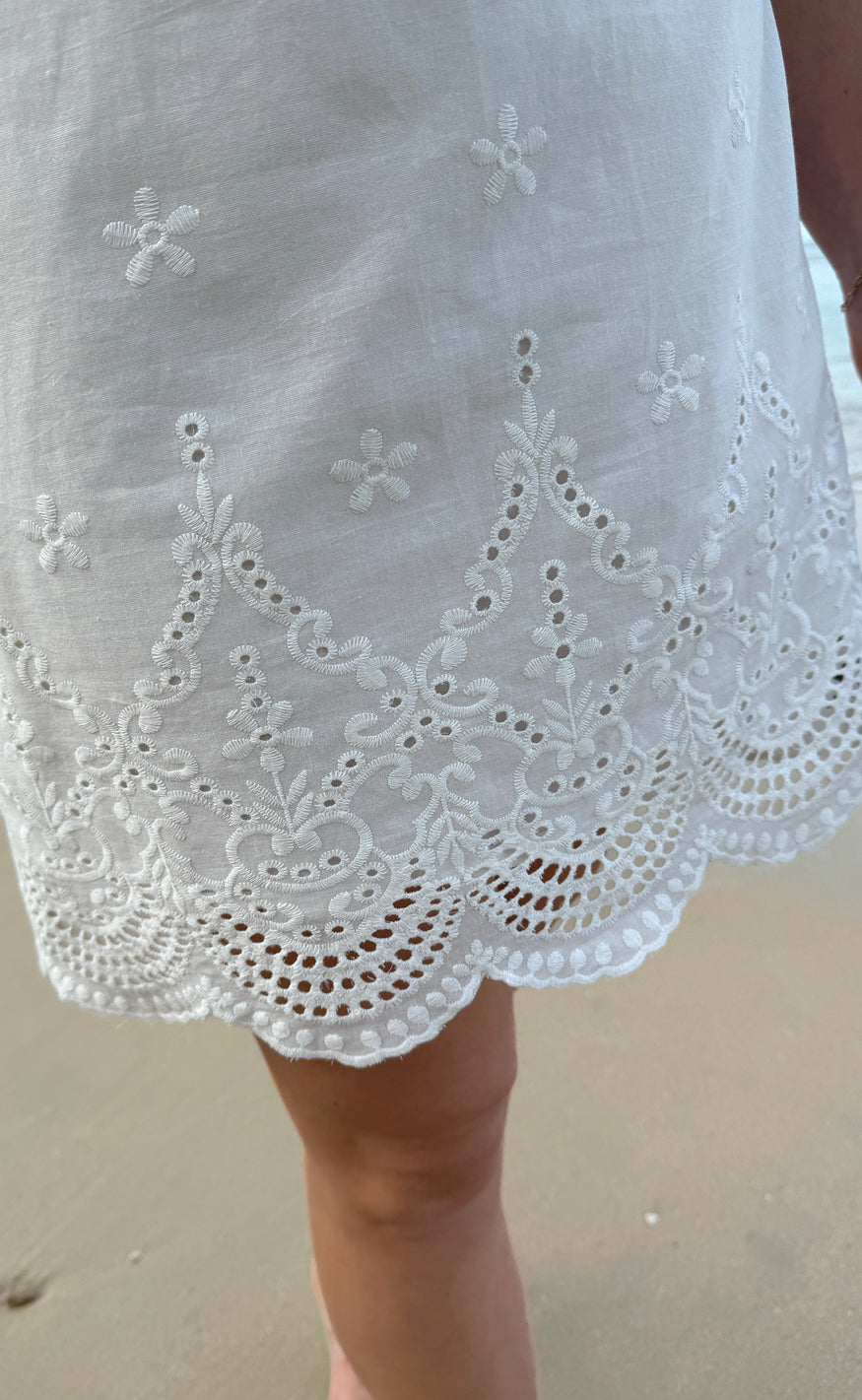 INA Copenhagen Kjole - Silja - White Broderie Anglaise