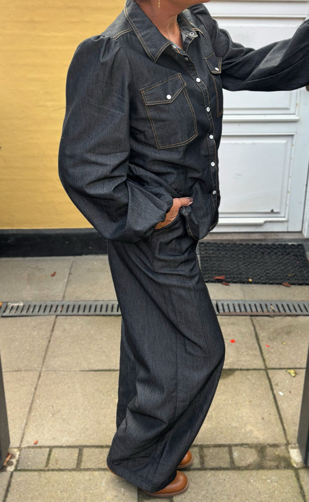 Say INA Copenhagen Skjorte - Detia LS - Black Denim